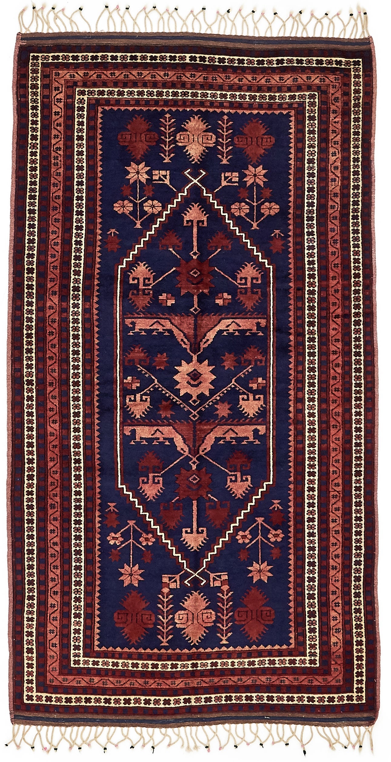 3' 5 x 6' 5 Hand Knotted Kars Oriental Wool Rug