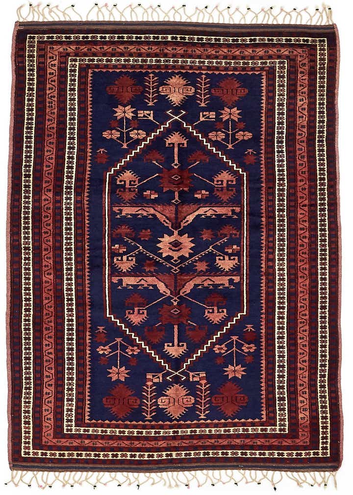 3' 5 x 6' 5 Hand Knotted Kars Oriental Wool Rug