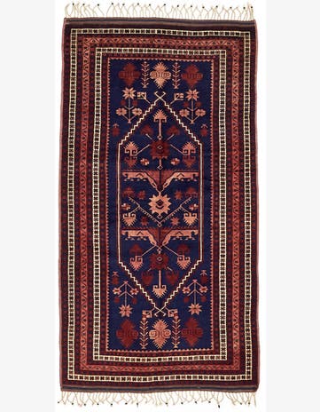 3' 5 x 6' 5 Hand Knotted Kars Oriental Wool Rug