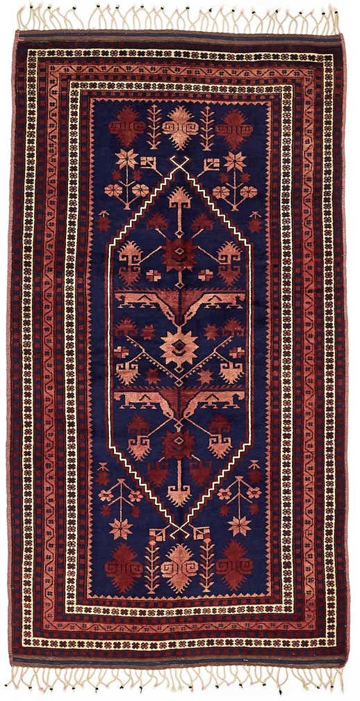 3' 5 x 6' 5 Hand Knotted Kars Oriental Wool Rug