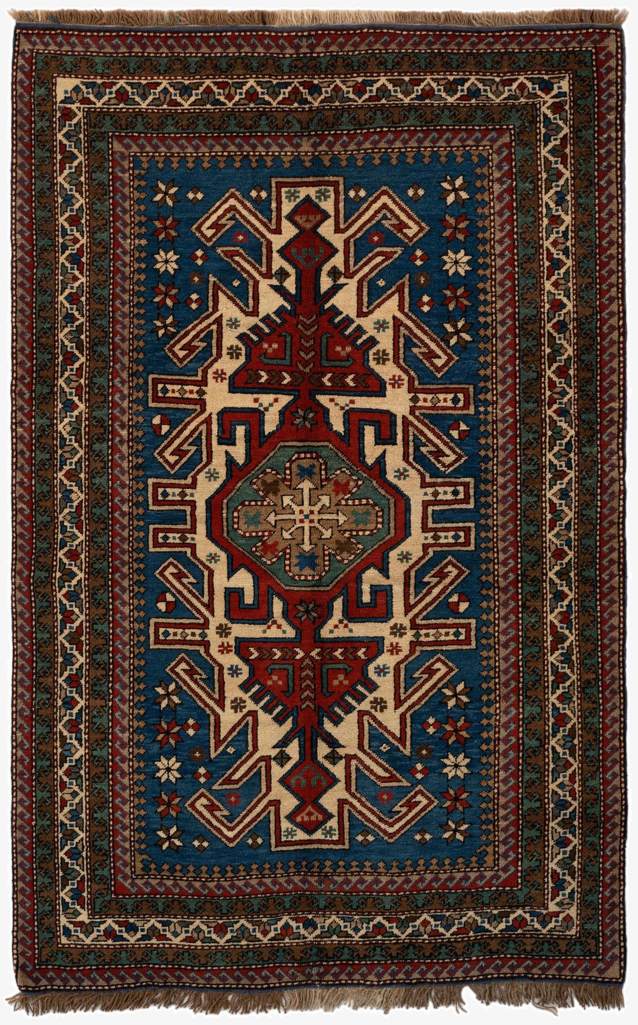 4' 4 x 6' 10  Hand Knotted Kars Wool Rug