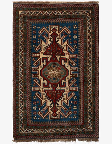 4' 4 x 6' 10 Hand Knotted Kars Wool Rug