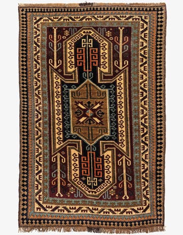 4' 10 x 7' 2 Hand Knotted Kars Wool Rug