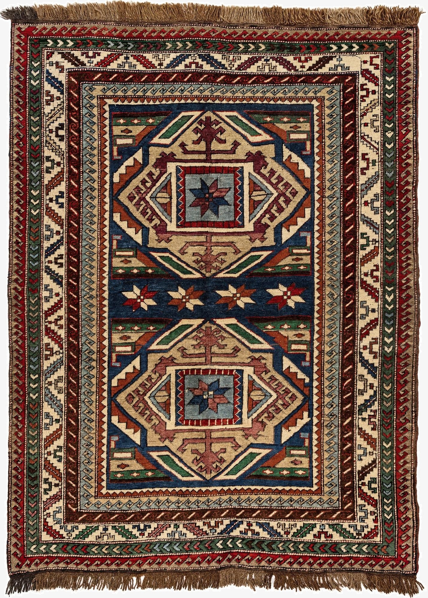 4' 4 x 5' 9  Hand Knotted Kars Wool Rug