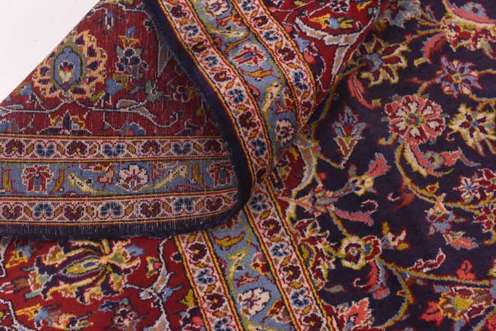 9' 10 x 12' 8 Hand Knotted Kashan Persian Wool Rug