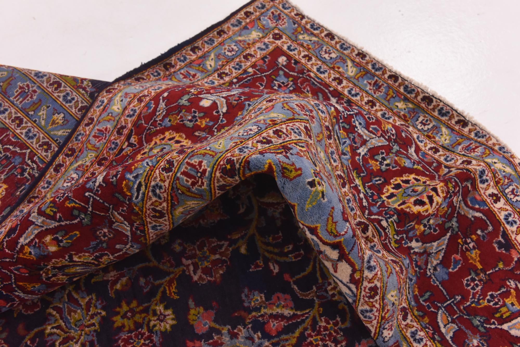 9' 10 x 12' 8 Hand Knotted Kashan Persian Wool Rug