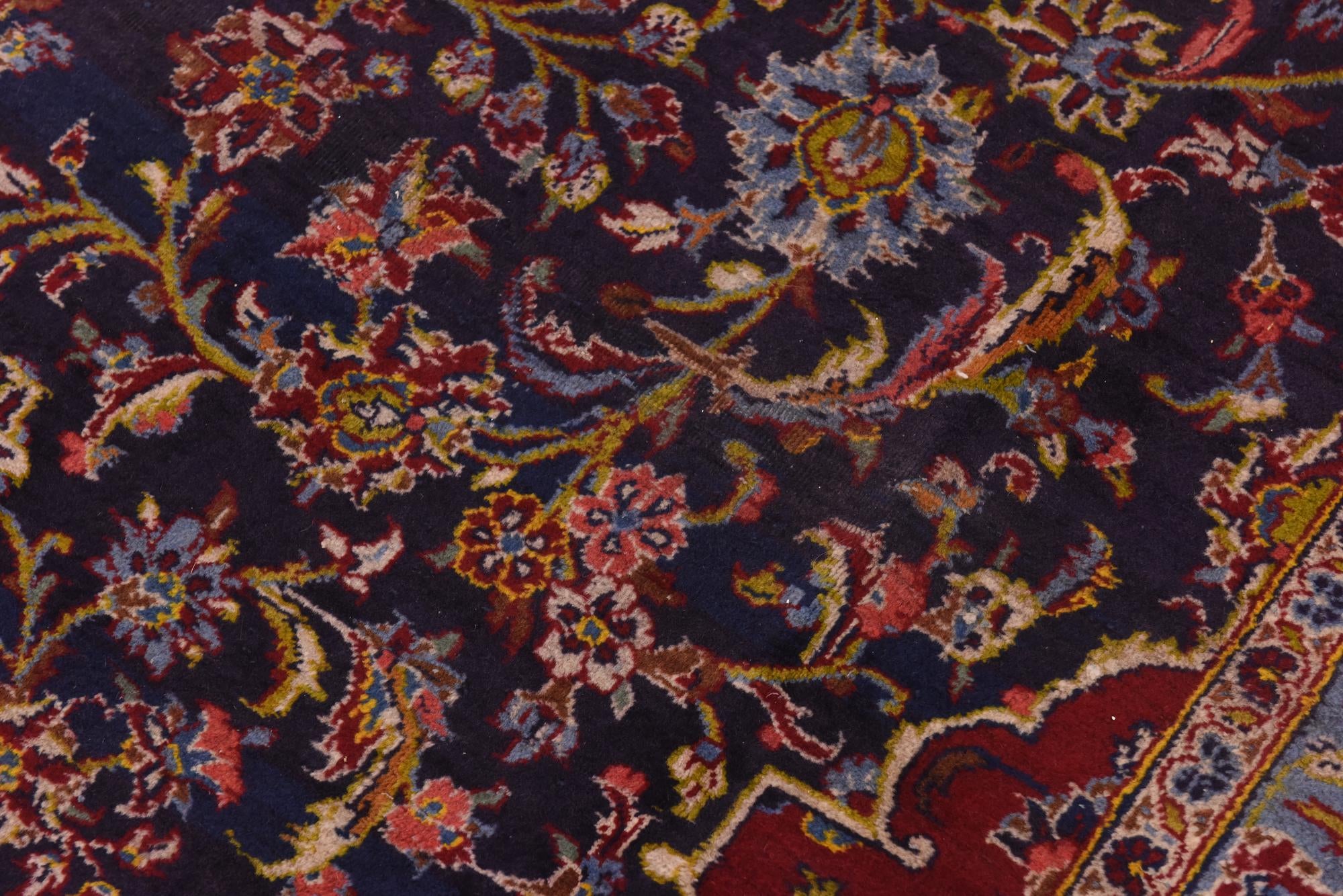 9' 10 x 12' 8 Hand Knotted Kashan Persian Wool Rug