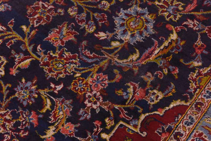 9' 10 x 12' 8 Hand Knotted Kashan Persian Wool Rug