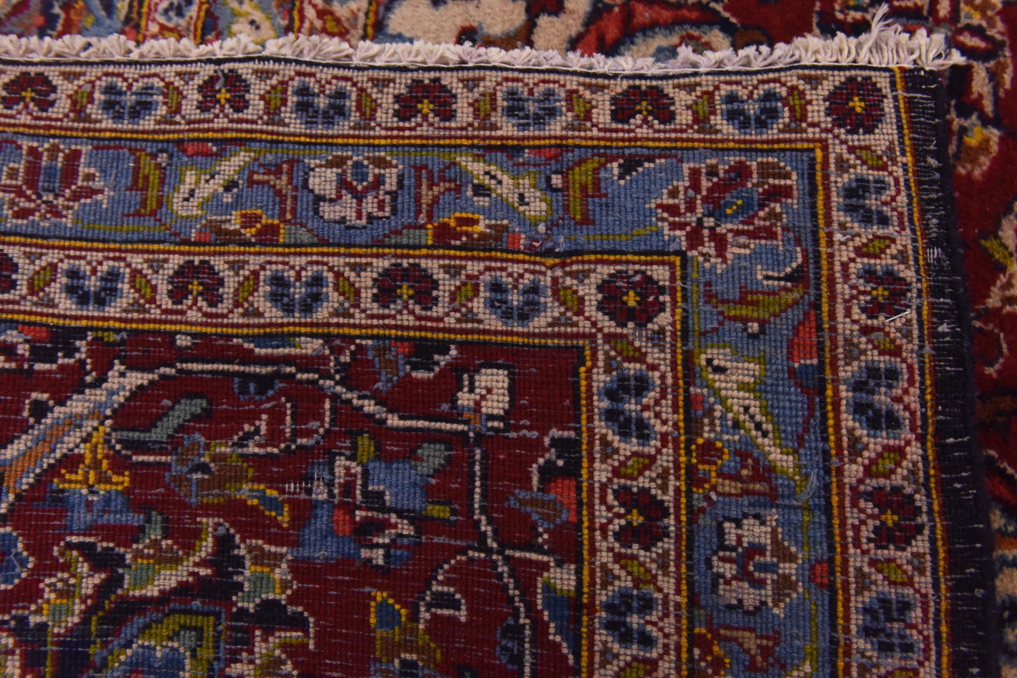 9' 10 x 12' 8 Hand Knotted Kashan Persian Wool Rug