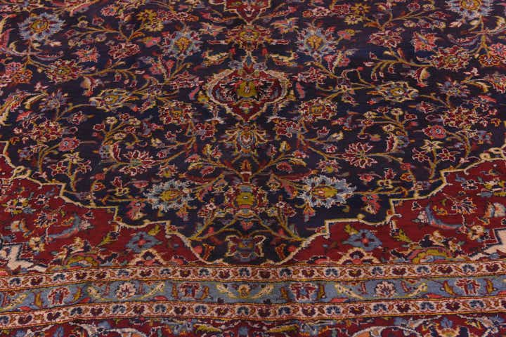 9' 10 x 12' 8 Hand Knotted Kashan Persian Wool Rug