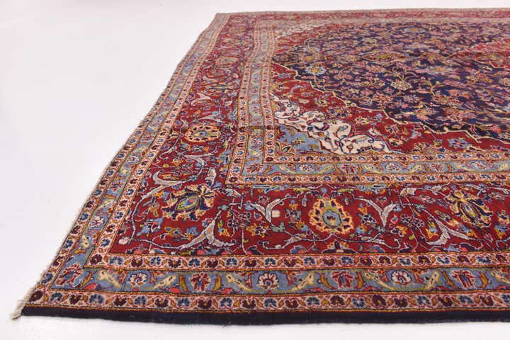 9' 10 x 12' 8 Hand Knotted Kashan Persian Wool Rug