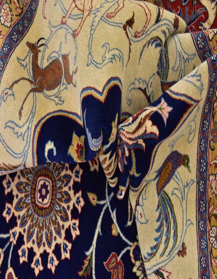 Detail image of 6' 10 x 9' 6  Hand Knotted Kashan Persian Rug