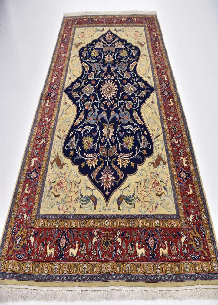 6' 10 x 9' 6 Hand Knotted Kashan Persian Rug