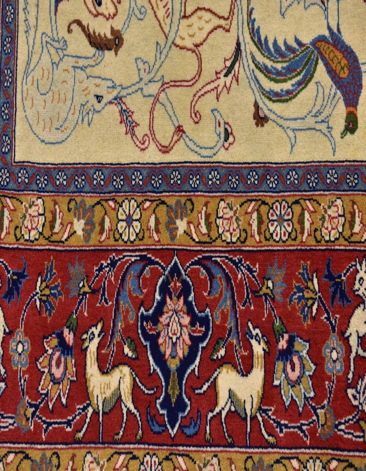 Detail image of 6' 10 x 9' 6 Hand Knotted Kashan Persian Rug