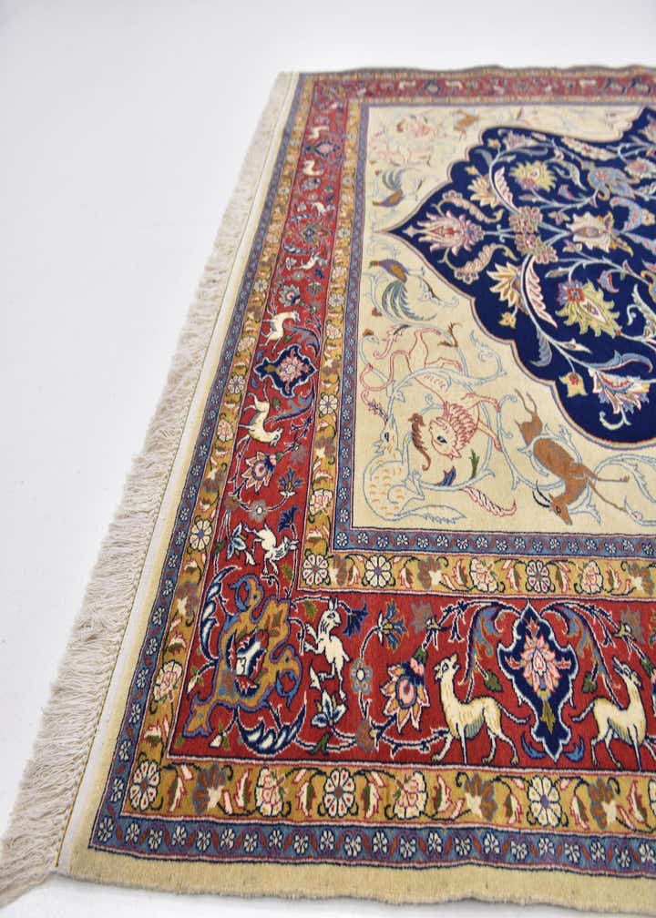 6' 10 x 9' 6 Hand Knotted Kashan Persian Rug