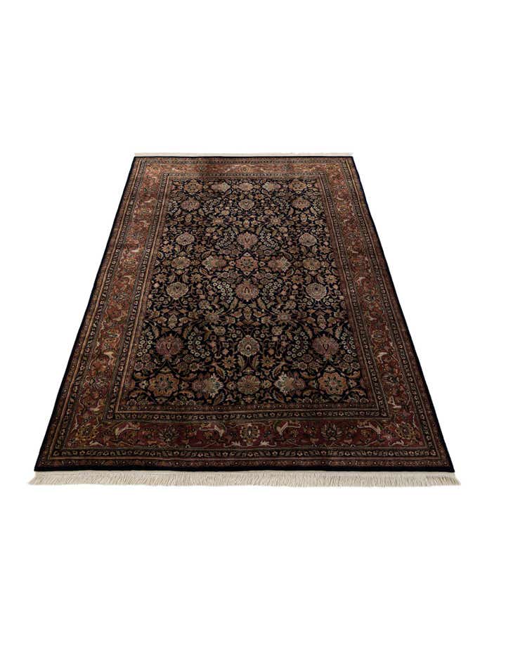 6' 4 x 9' 10 Hand Knotted Kashan Oriental Wool Rug