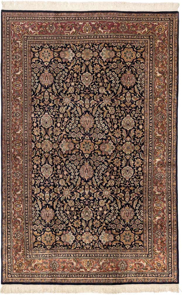 6' 4 x 9' 10 Hand Knotted Kashan Oriental Wool Rug