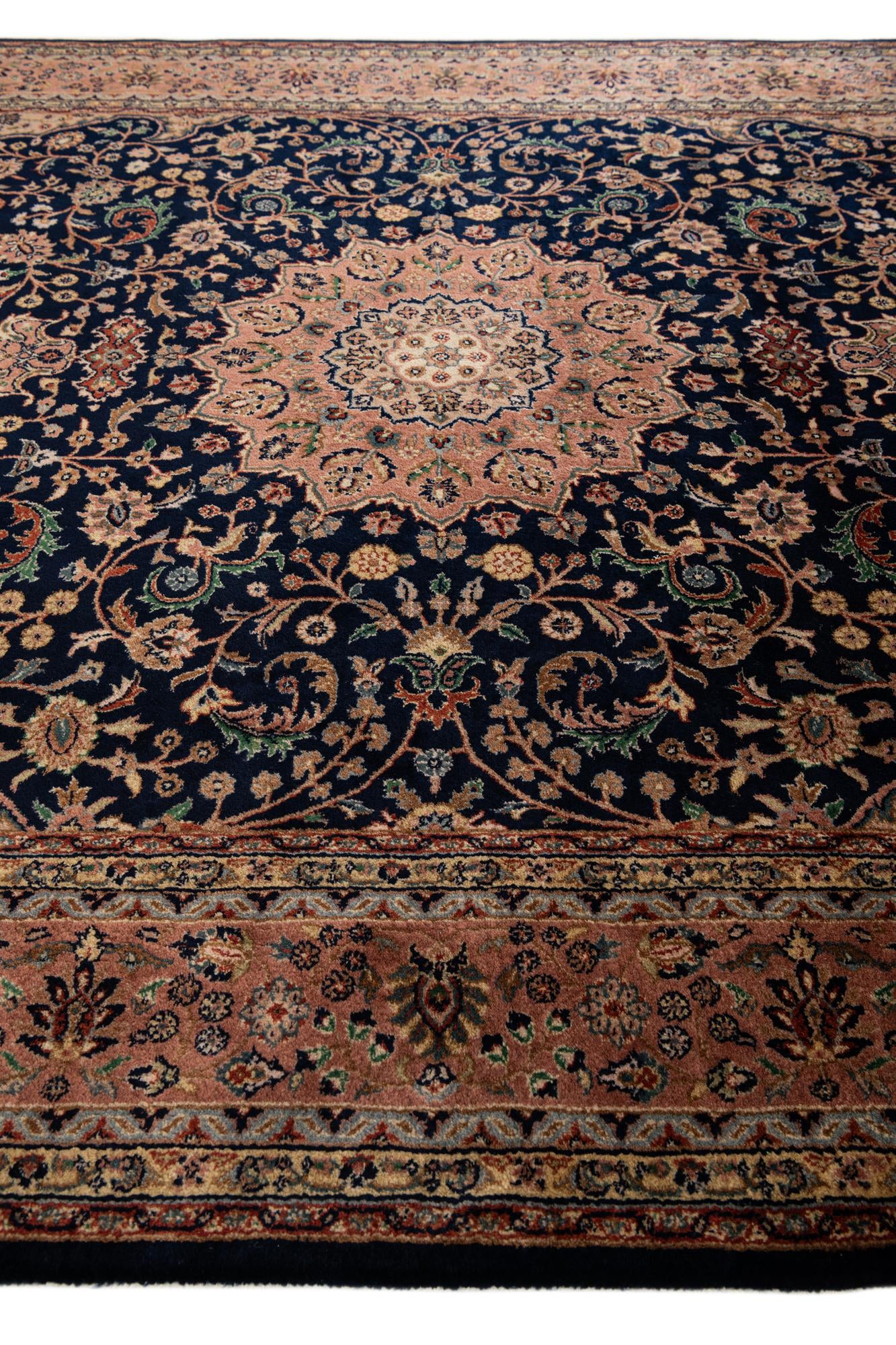6' 7 x 10' Hand Knotted Kashan Oriental Wool Rug