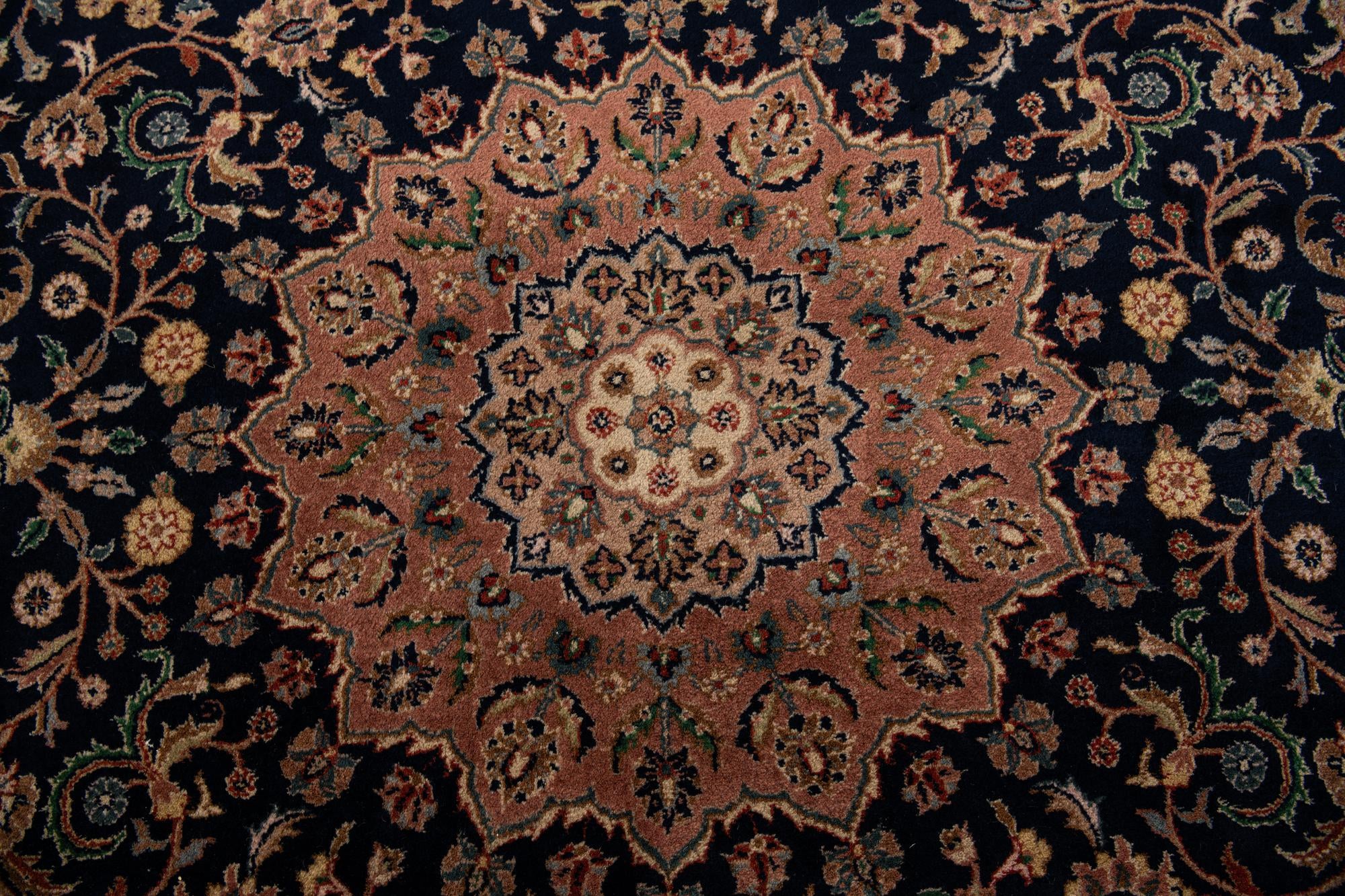 6' 7 x 10' Hand Knotted Kashan Oriental Wool Rug