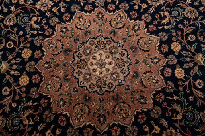 6' 7 x 10' Hand Knotted Kashan Oriental Wool Rug