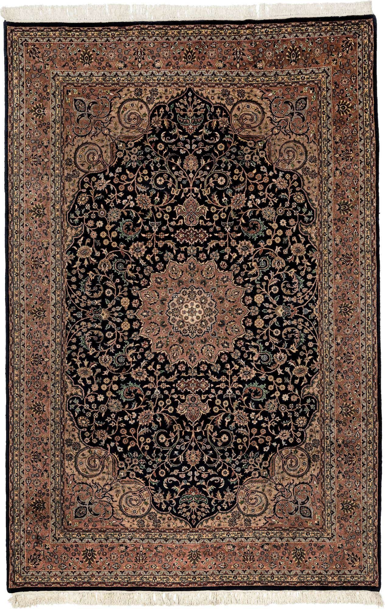 6' 7 x 10' Hand Knotted Kashan Oriental Wool Rug