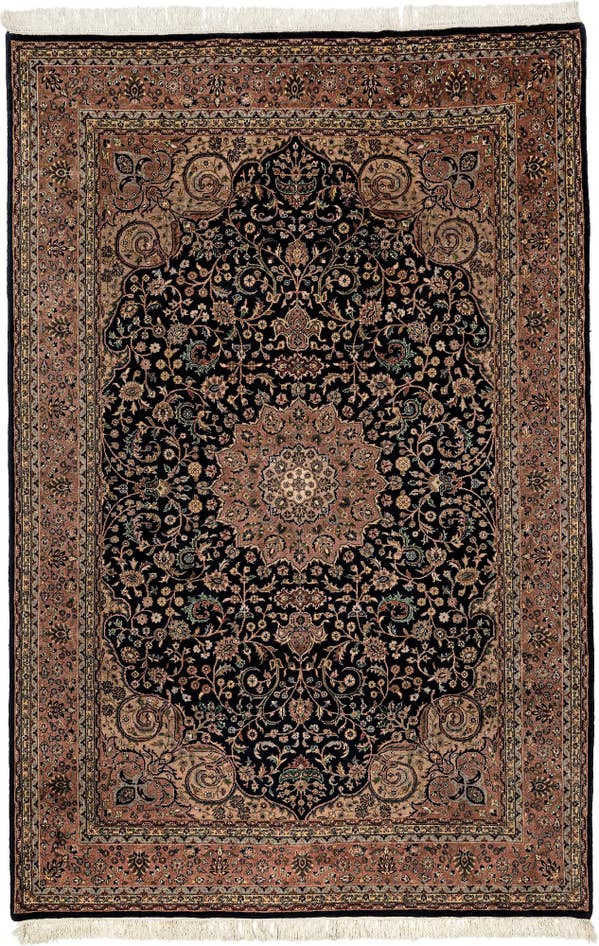 Detail image of 6' 7 x 10' Hand Knotted Kashan Oriental Wool Rug