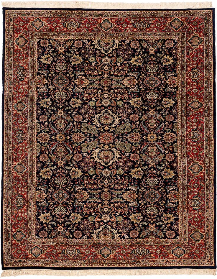 Detail image of 6' 6 x 10' 3 Hand Knotted Kashan Oriental Wool Rug