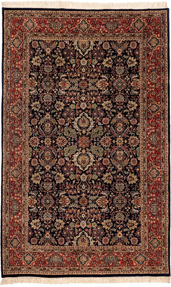 Detail image of 6' 6 x 10' 3 Hand Knotted Kashan Oriental Wool Rug