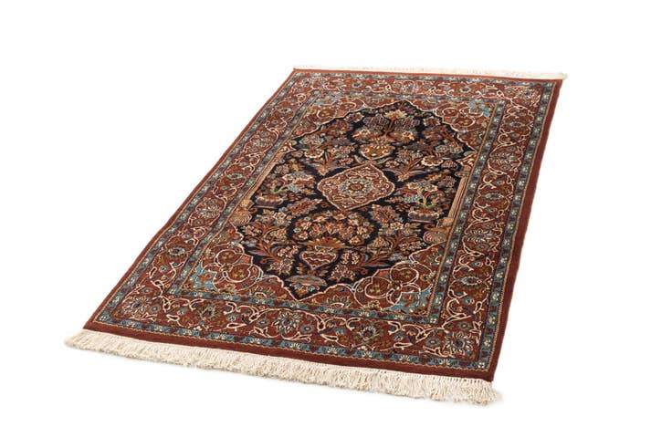 Detail image of 3' 10 x 5' 9 Hand Knotted Kashan Oriental Wool Rug