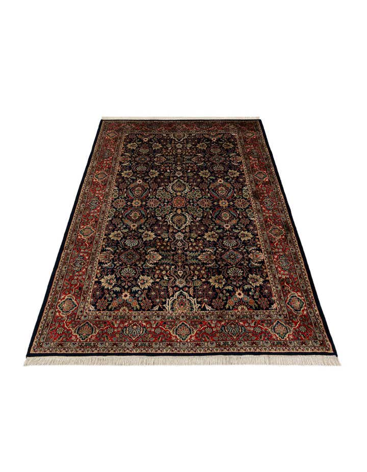 6' 6 x 10' Hand Knotted Kashan Oriental Wool Rug