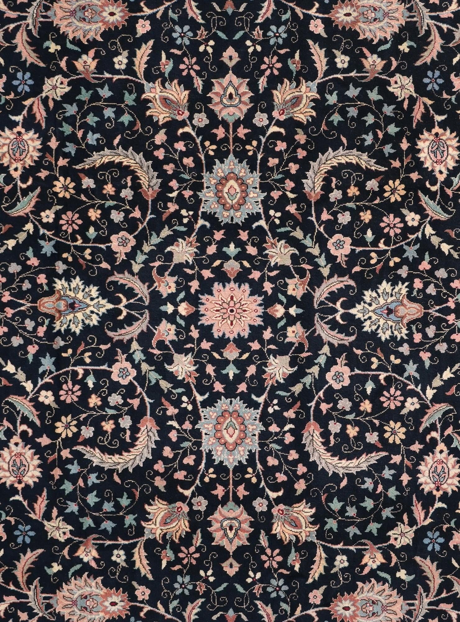 11' 10 x 17' 9 Hand Knotted Kashan Wool Rug