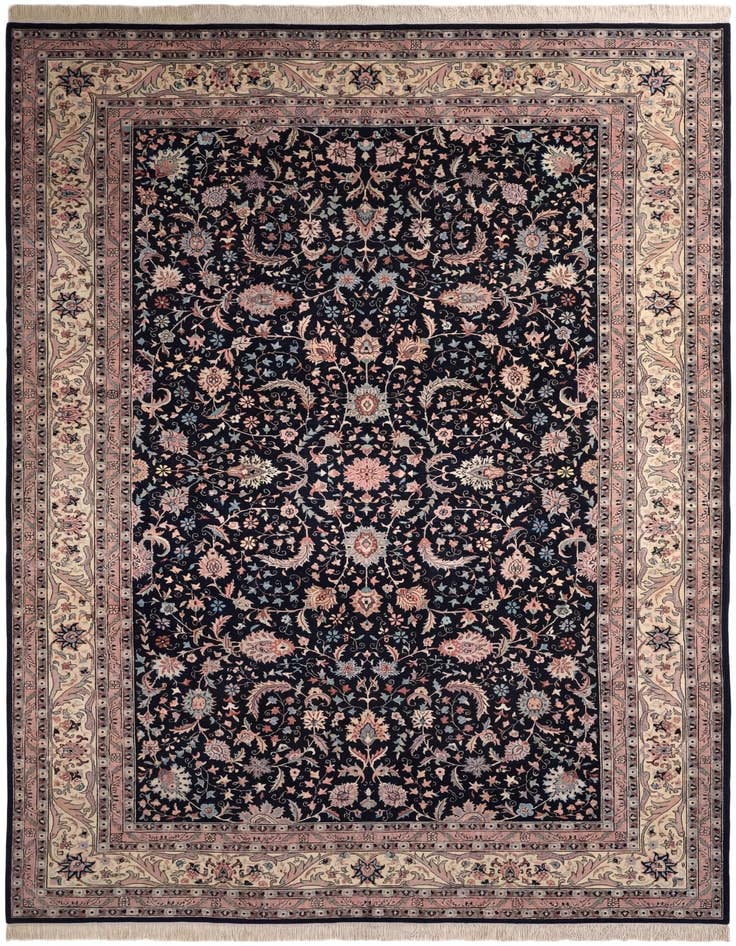 Detail image of 11' 10 x 17' 9 Hand Knotted Kashan Wool Rug