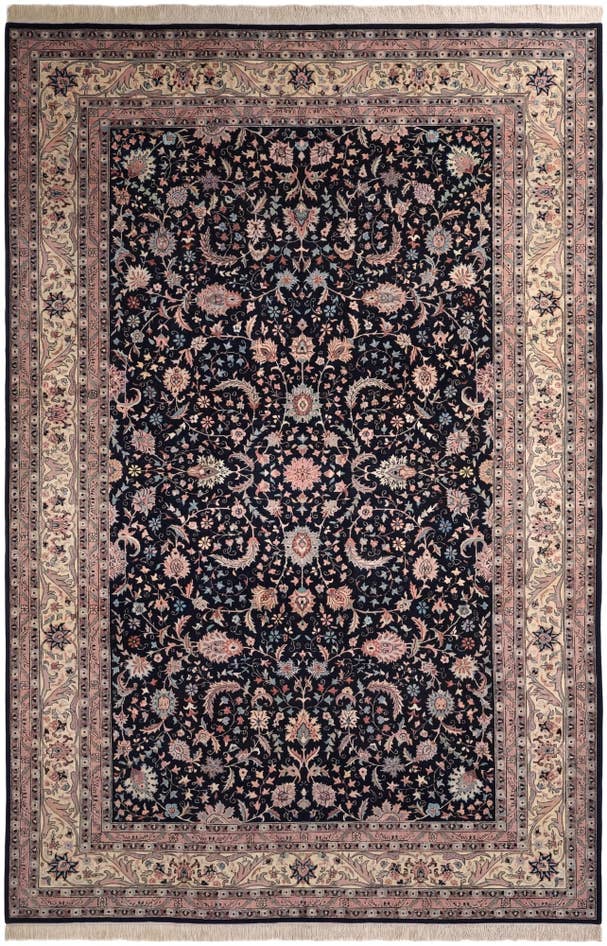 Detail image of 11' 10 x 17' 9 Hand Knotted Kashan Wool Rug