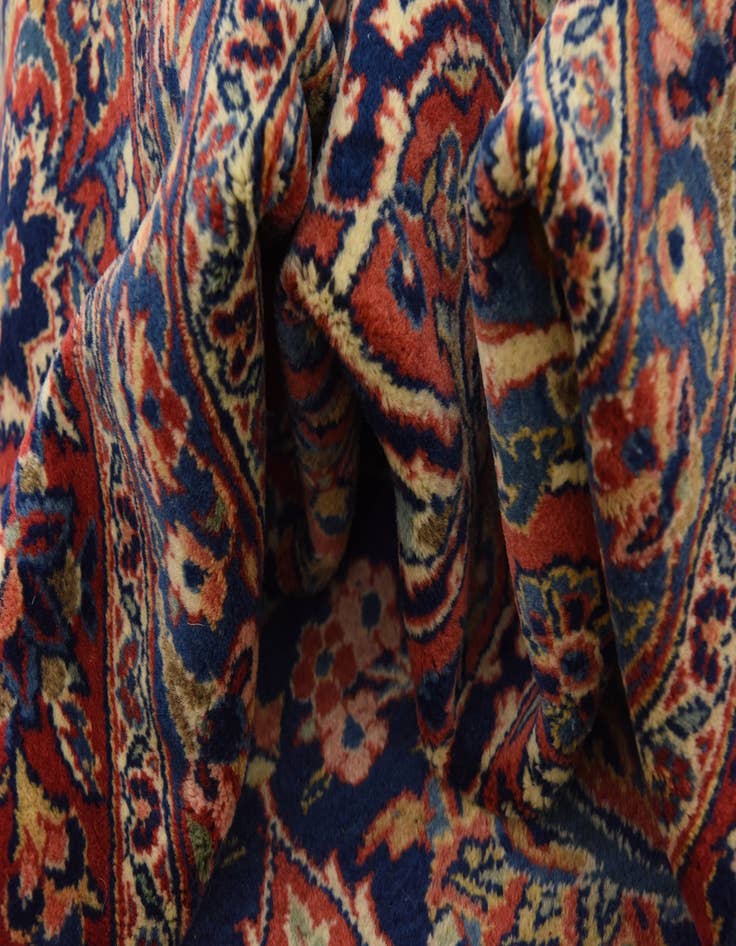 Detail image of 9' x 12' 1 Hand Knotted Kashan Persian Wool Rug