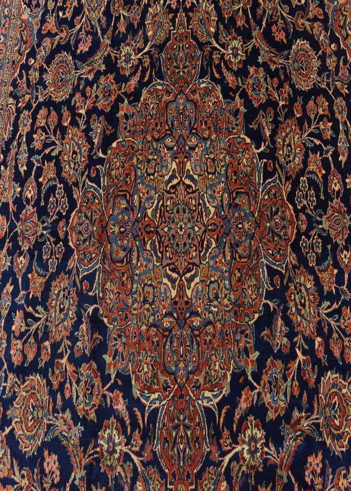 9' x 12' 1 Hand Knotted Kashan Persian Wool Rug