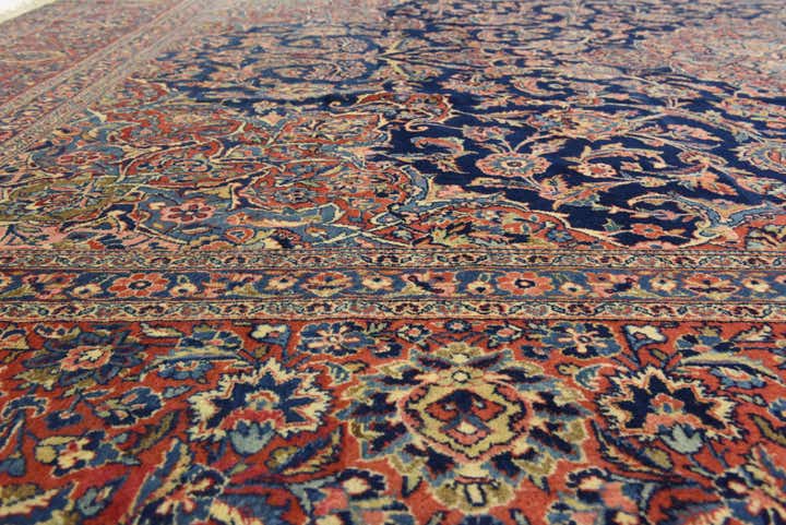 9' x 12' 1 Hand Knotted Kashan Persian Wool Rug