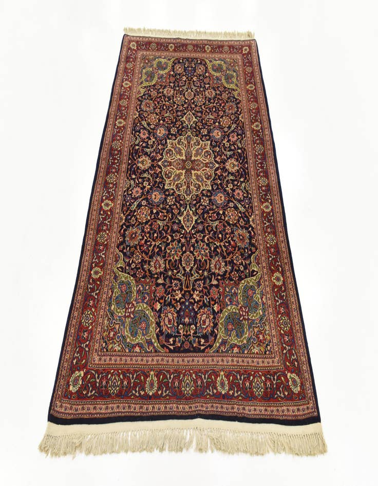 Detail image of 4' 4 x 7' 2 Hand Knotted Kashan Persian Wool Rug