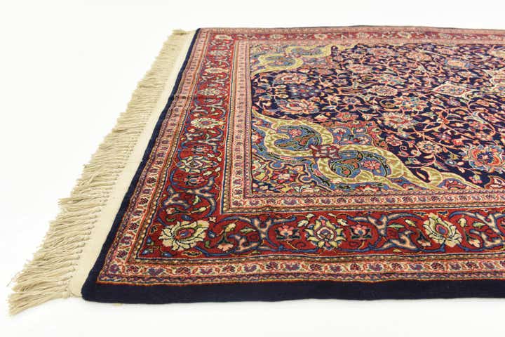 4' 4 x 7' 2 Hand Knotted Kashan Persian Wool Rug
