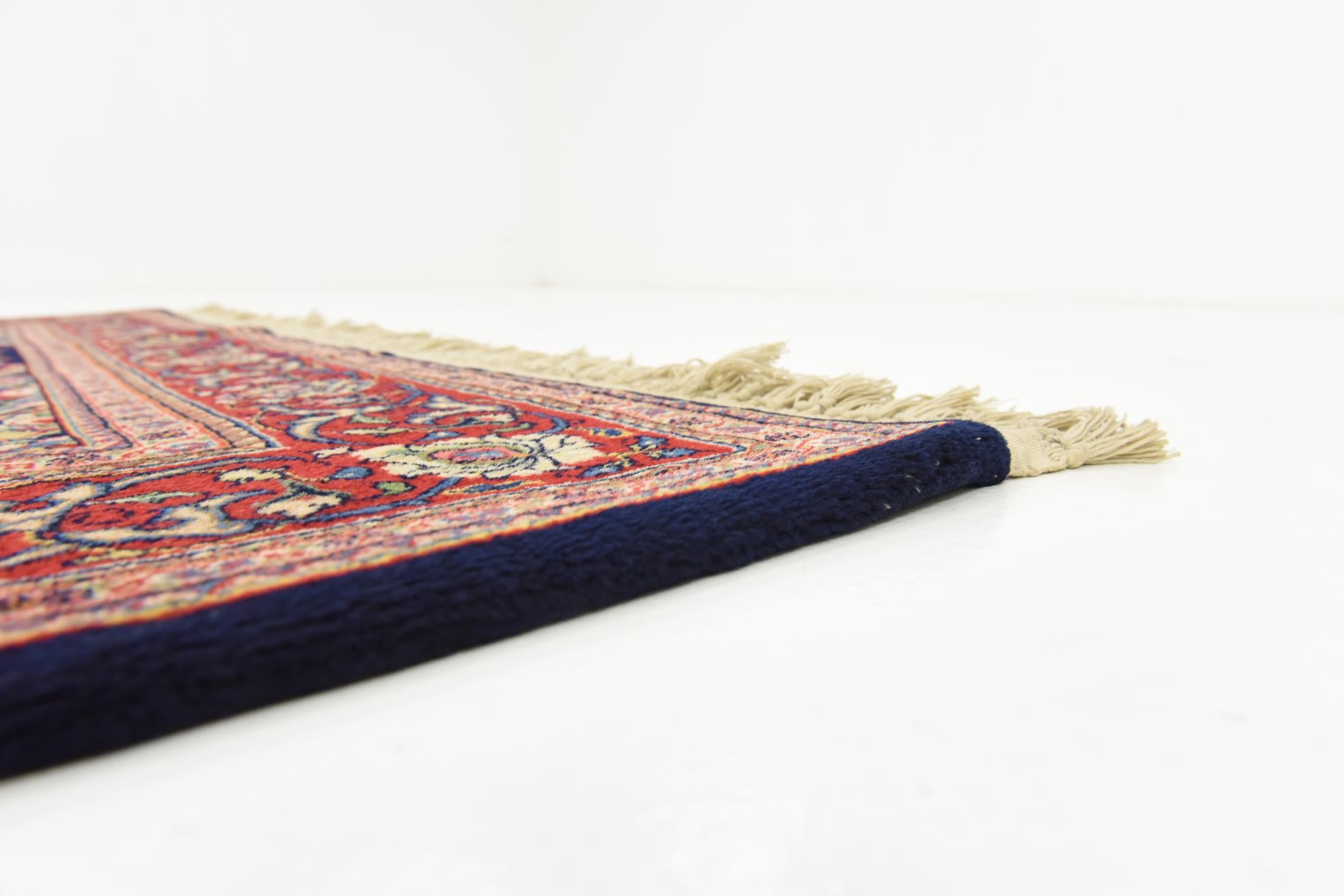 4' 4 x 7' 2 Hand Knotted Kashan Persian Wool Rug