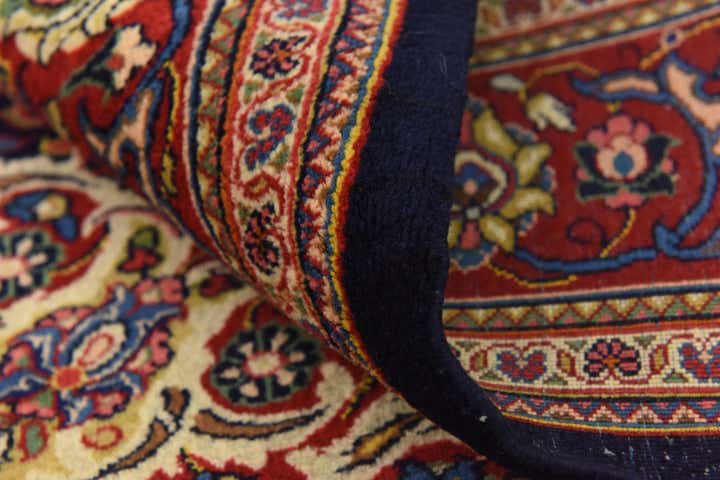 4' 4 x 7' 2 Hand Knotted Kashan Persian Wool Rug