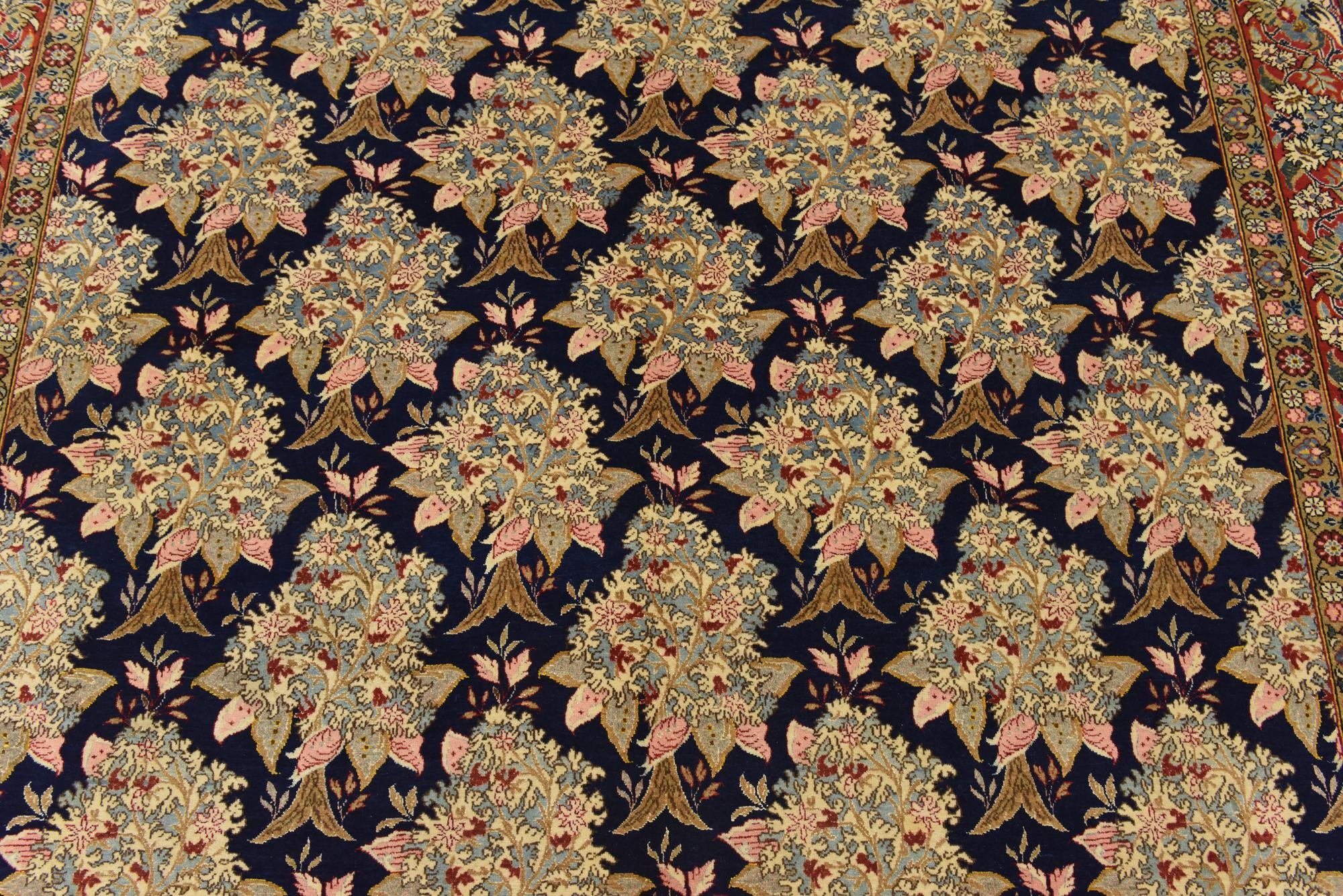 7' x 10' 8 Hand Knotted Kashan Persian Rug