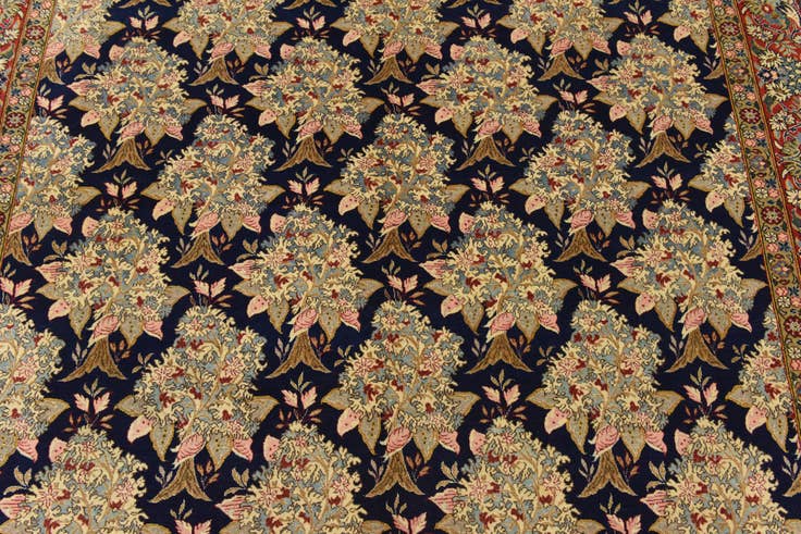 Detailansicht von 215cm x 325cm Handgeknüpft Kashan Persisch Teppich