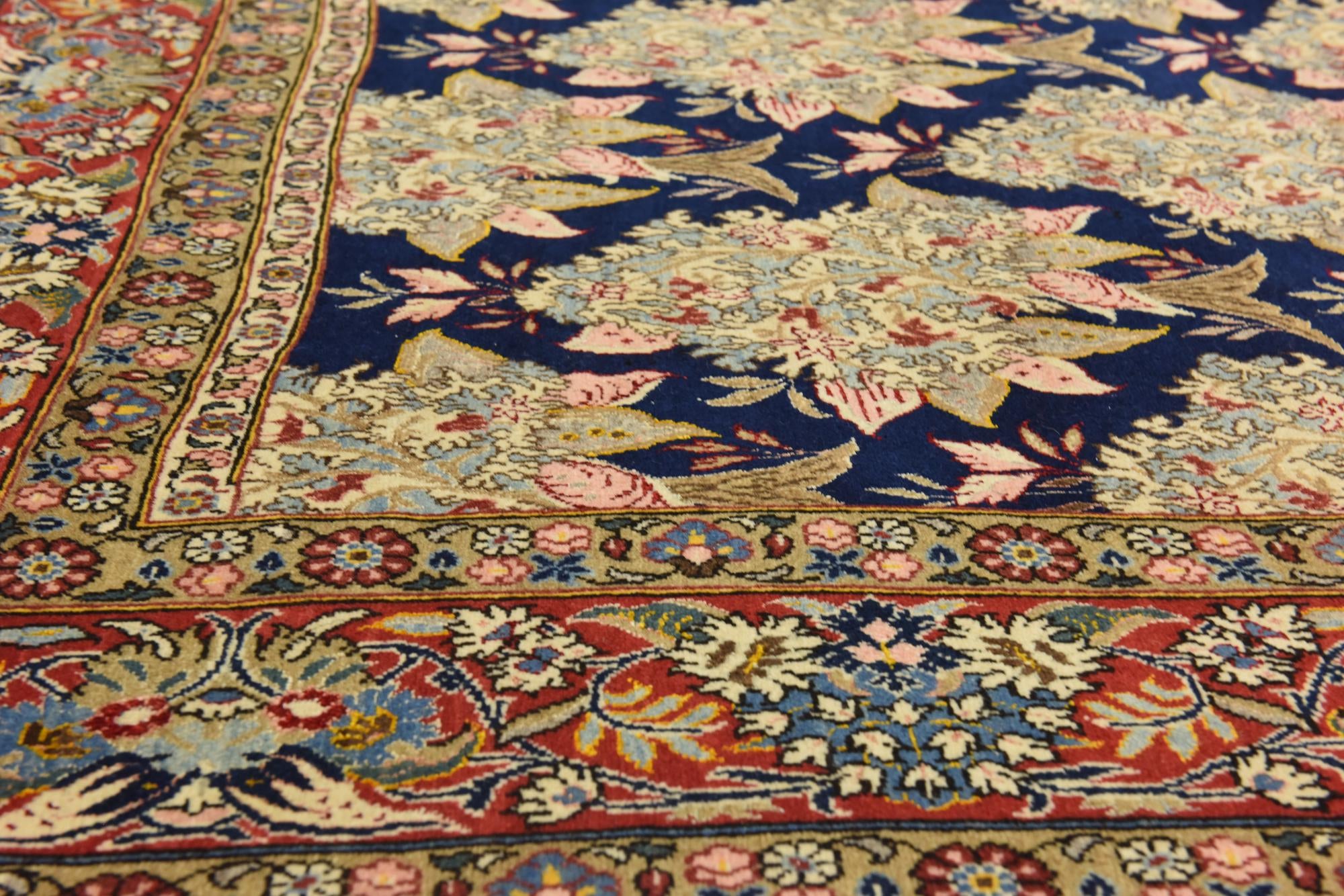 7' x 10' 8 Hand Knotted Kashan Persian Rug