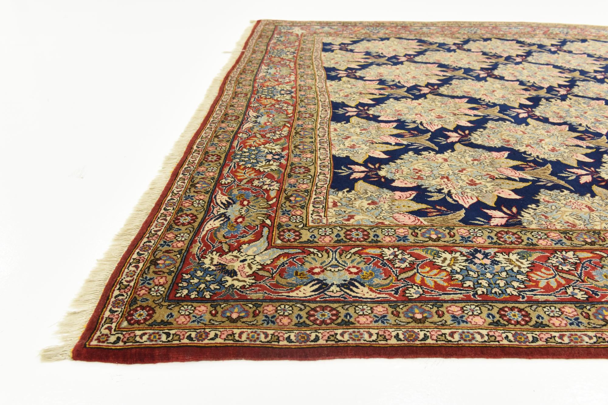 7' x 10' 8 Hand Knotted Kashan Persian Rug