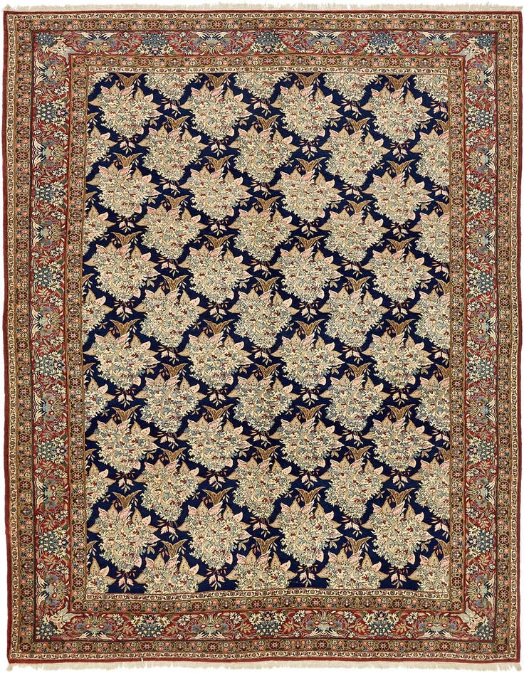 Detail image of 7' x 10' 8 Hand Knotted Kashan Persian Rug