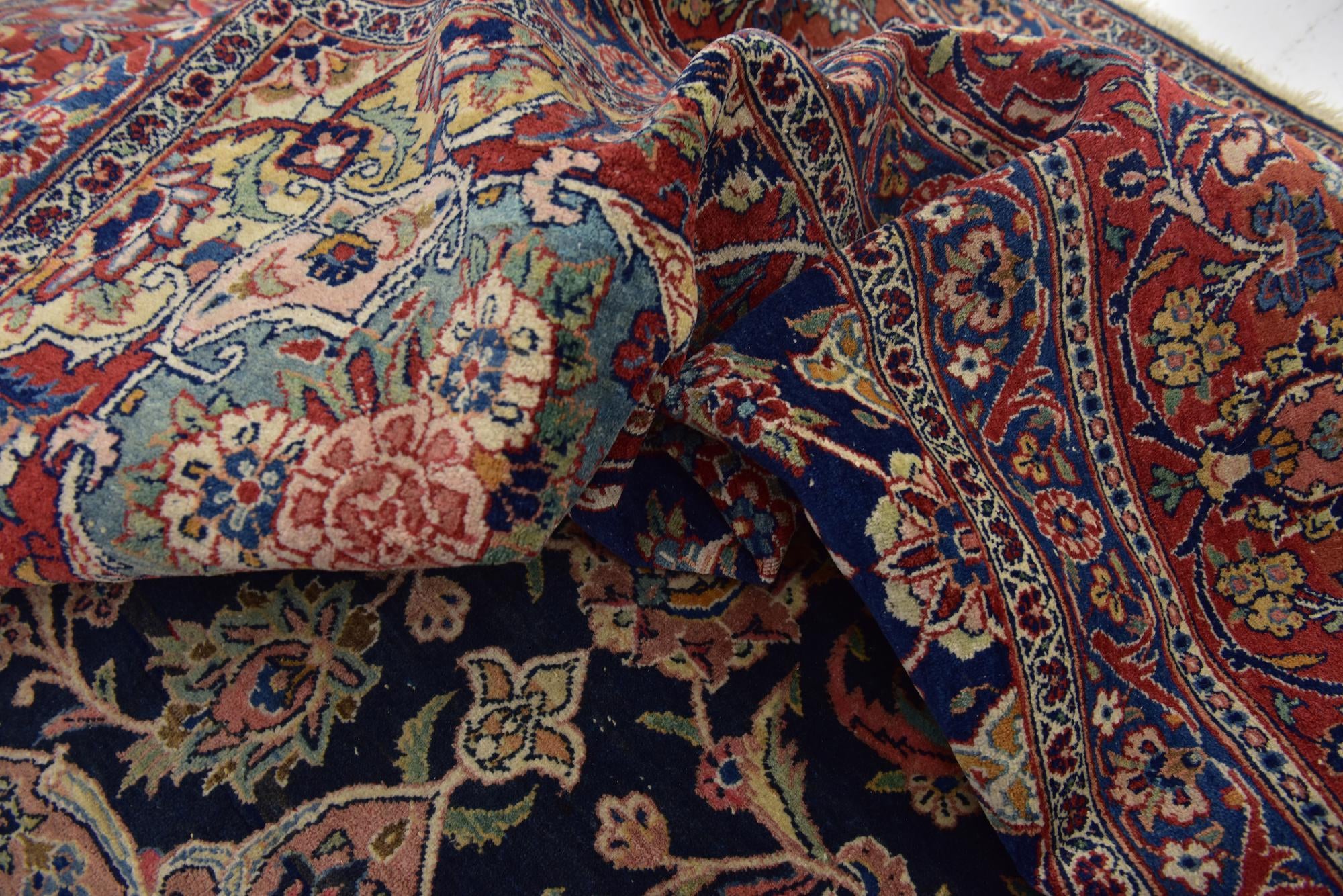 235cm x 355cm anudado a mano Kashan Alfombra Persa