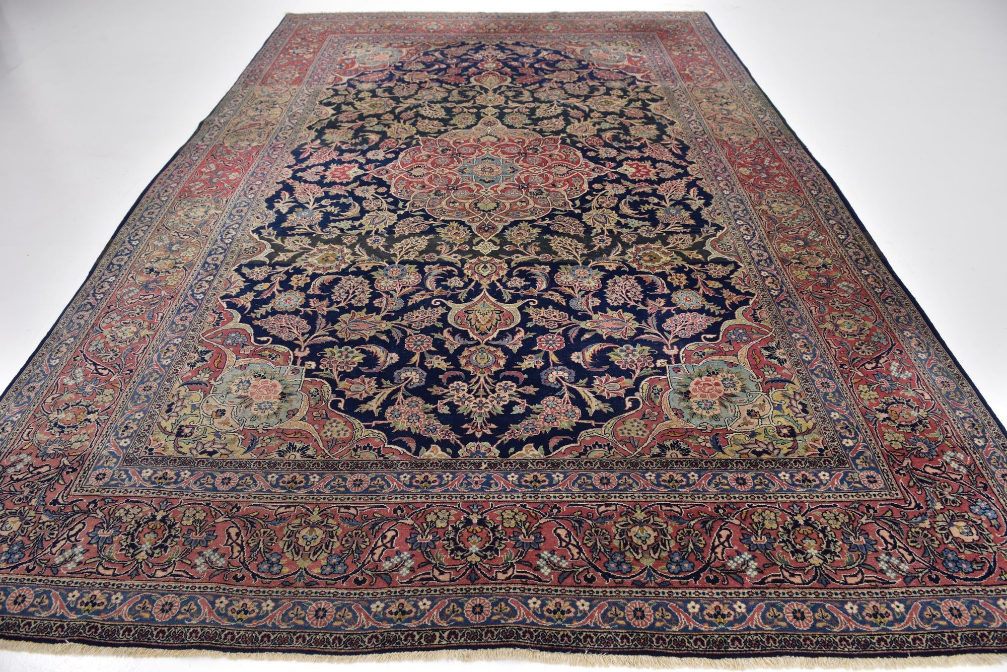 235cm x 355cm anudado a mano Kashan Alfombra Persa