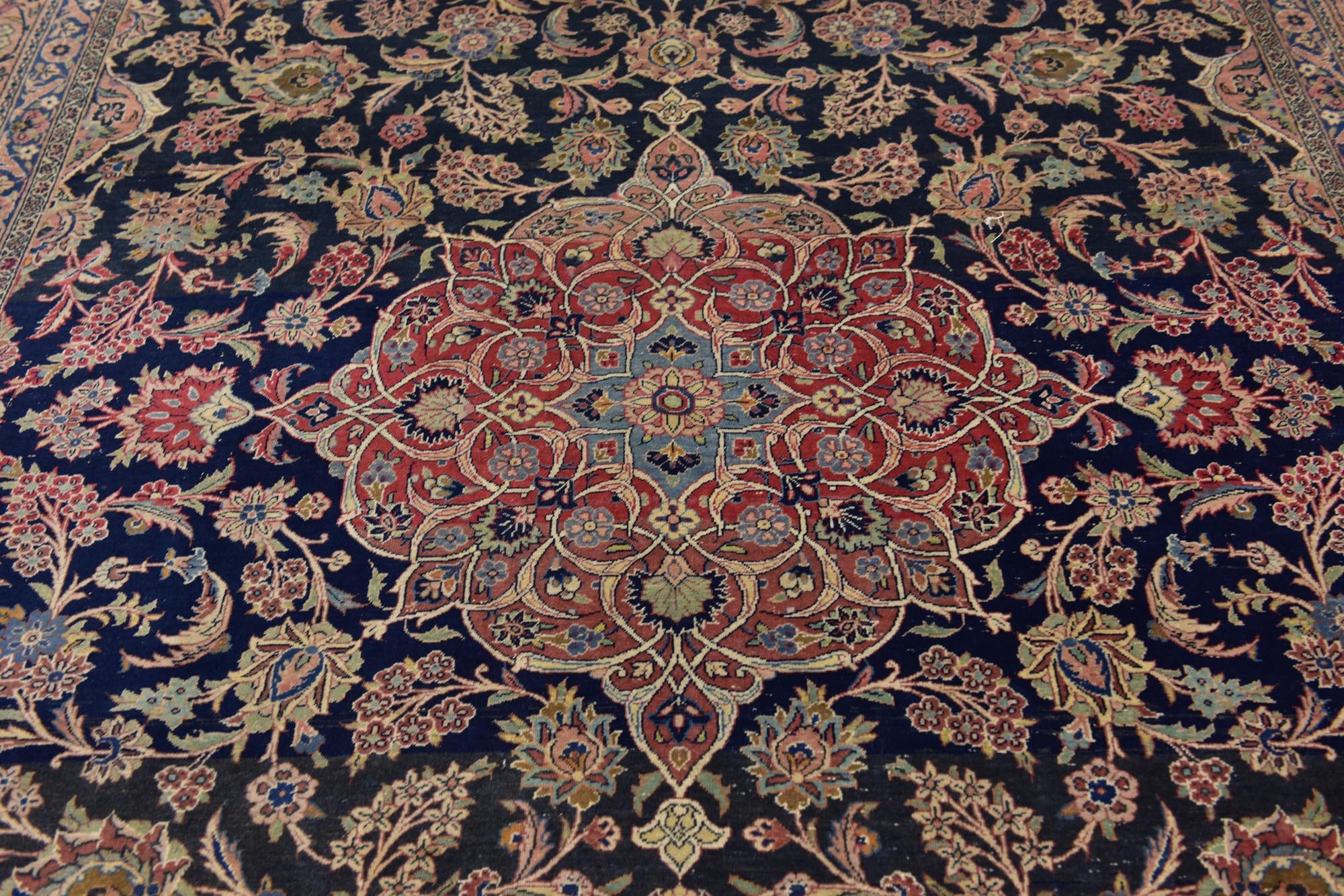 235cm x 355cm anudado a mano Kashan Alfombra Persa