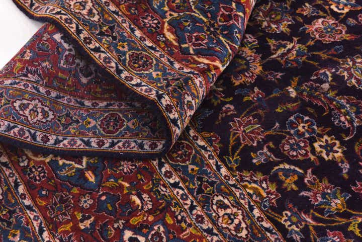 8' 5 x 13' 2 Hand Knotted Kashan Persian Wool Rug