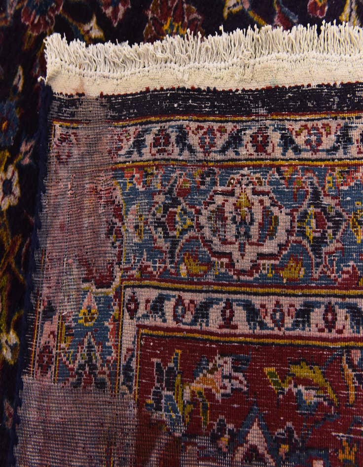 Detail image of 8' 5 x 13' 2 Hand Knotted Kashan Persian Wool Rug